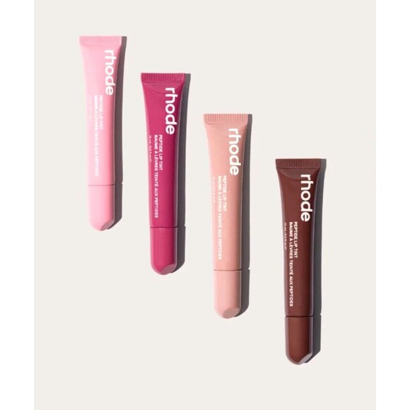 RHODE Peptide Hydrating Sheer Buildable Rich Glossy Lip Tints pack of 4